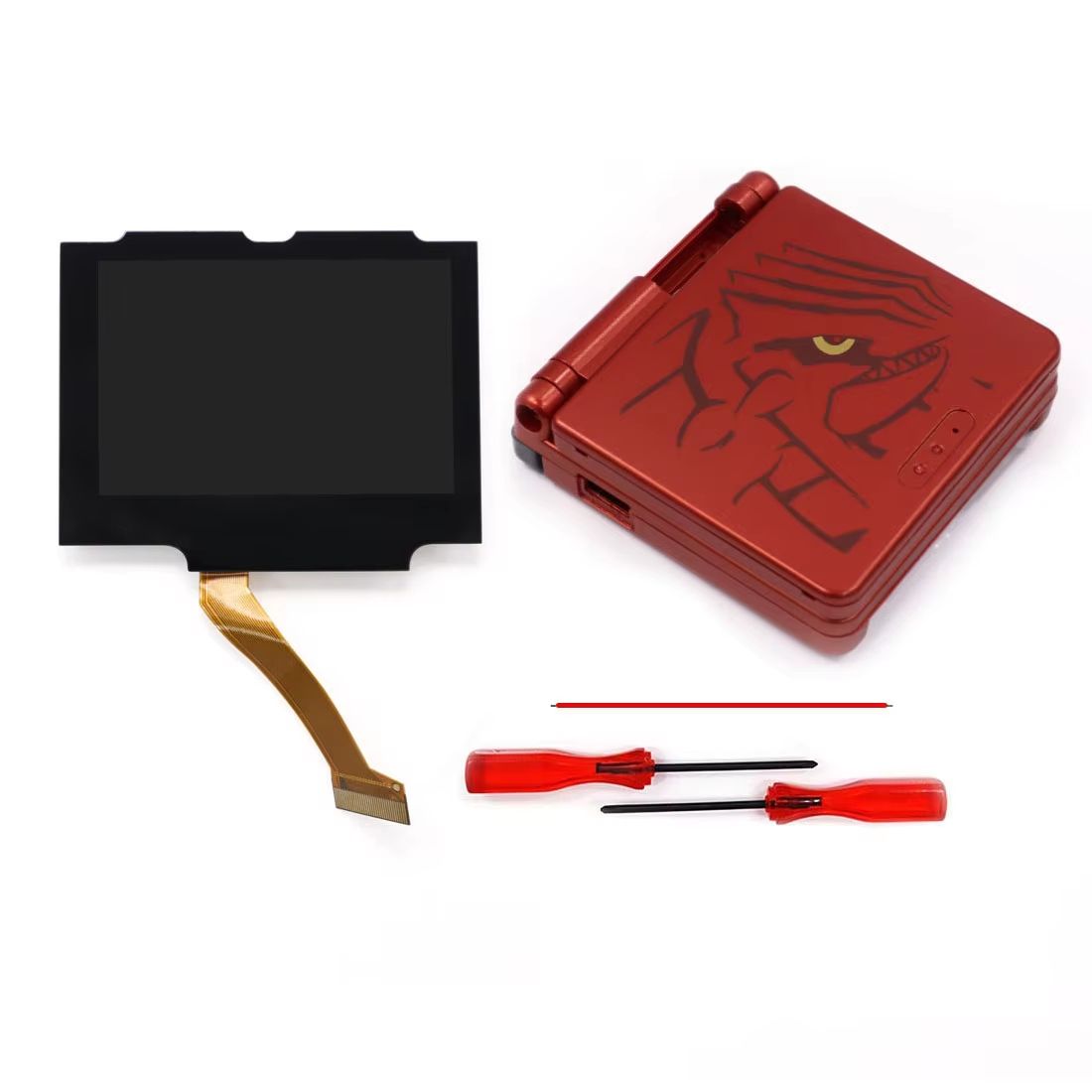 Laminated V5 IPS Backlit LCD Screen Replacement Kit For Game Boy Advance SP  No Shell Cutting Requi 10