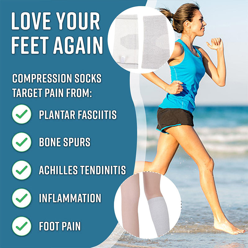 Anti Fatigue Bamboo Charcoal Fiber Foot Sleeves, Pain Relief, Compression Arch and Heel Support
