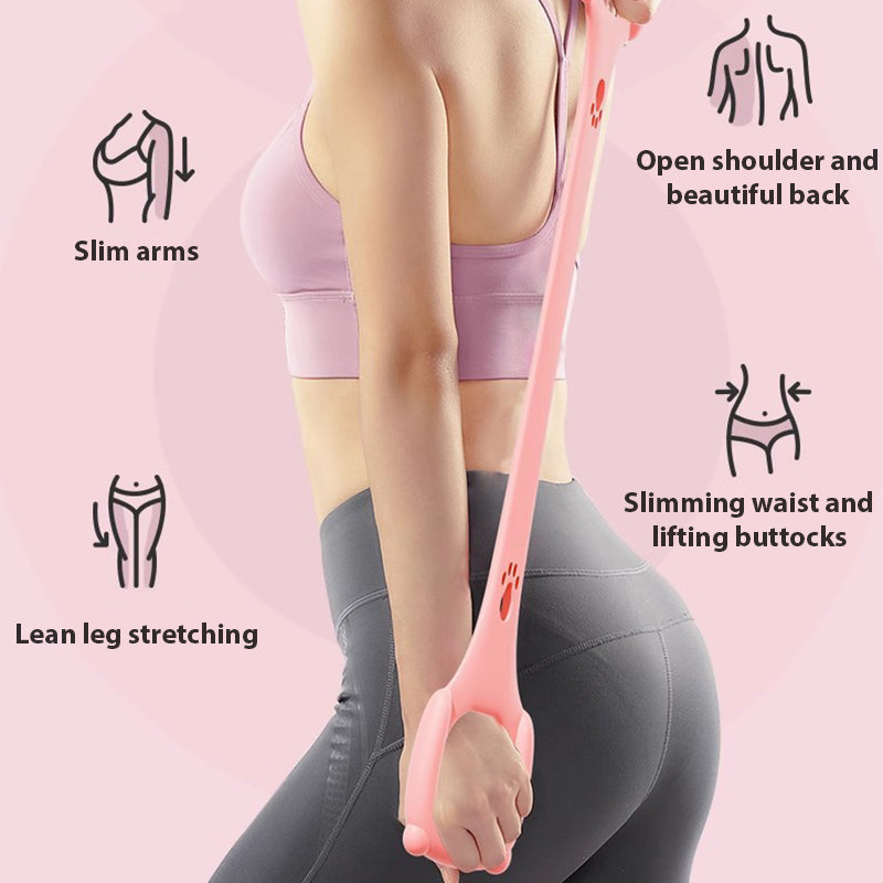 Yoga Pilates Elastic Band Figure 8 Resistance Rope Back Arm Training Fitness Stretching Band 4