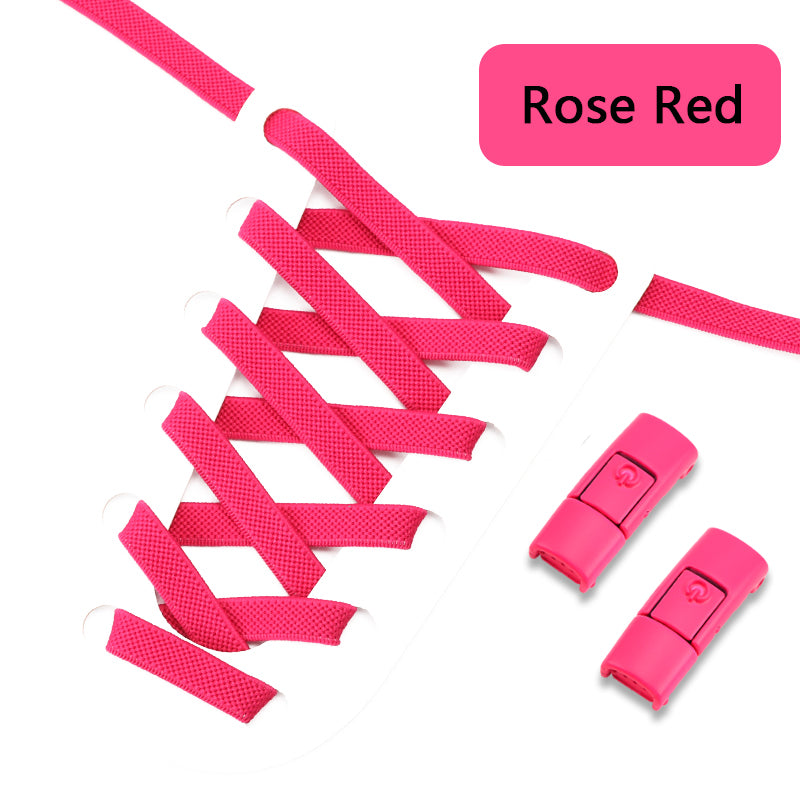 No Tie Elastic Shoelaces Press Lock Shoelace Colorful Sneakers Laces Tieless Shoe Laces One Size Ad 14