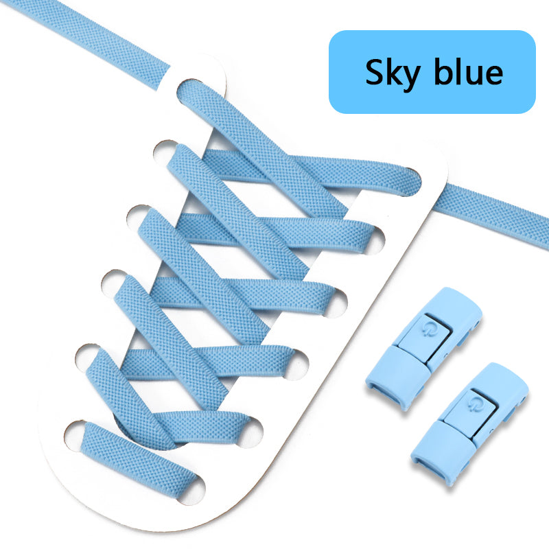 No Tie Elastic Shoelaces Press Lock Shoelace Colorful Sneakers Laces Tieless Shoe Laces One Size Ad 18