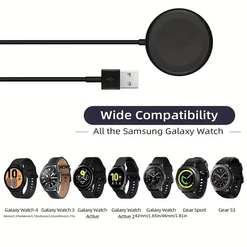 Wireless Charger Dock For Samsung Galaxy Watch 38 Series  Fast USB TypeC PD Charging Station 5