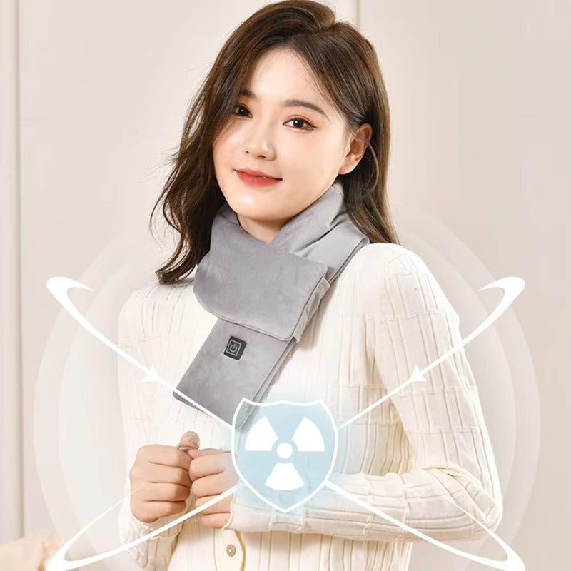 Electric Neck Warmer, USB Heating Scarf, Adjustable 3 Gear Temperature, Soft Fleece Wrap, Washable, Warm Comfort