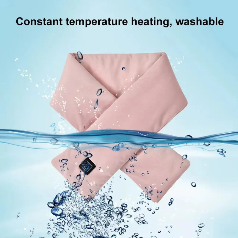 Electric Neck Warmer, USB Heating Scarf, Adjustable 3 Gear Temperature, Soft Fleece Wrap, Washable, Warm Comfort