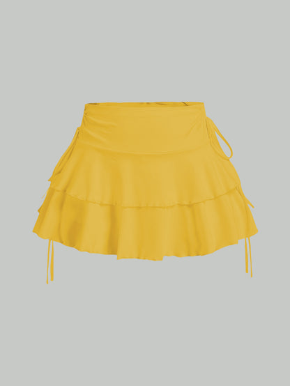Casual and Fashionable Half Skirts, Women's Short Skirts for Spring, Summer, and Autumn, Soft Milk Silk