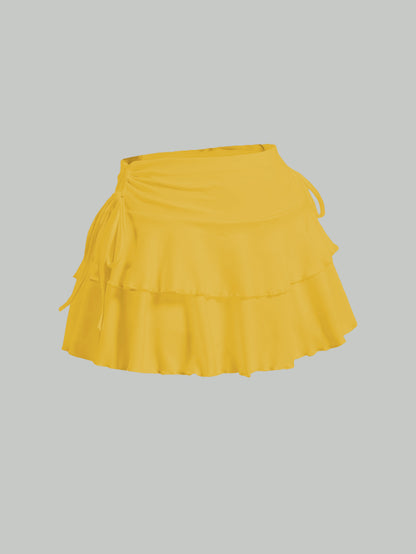 Casual and Fashionable Half Skirts, Women's Short Skirts for Spring, Summer, and Autumn, Soft Milk Silk