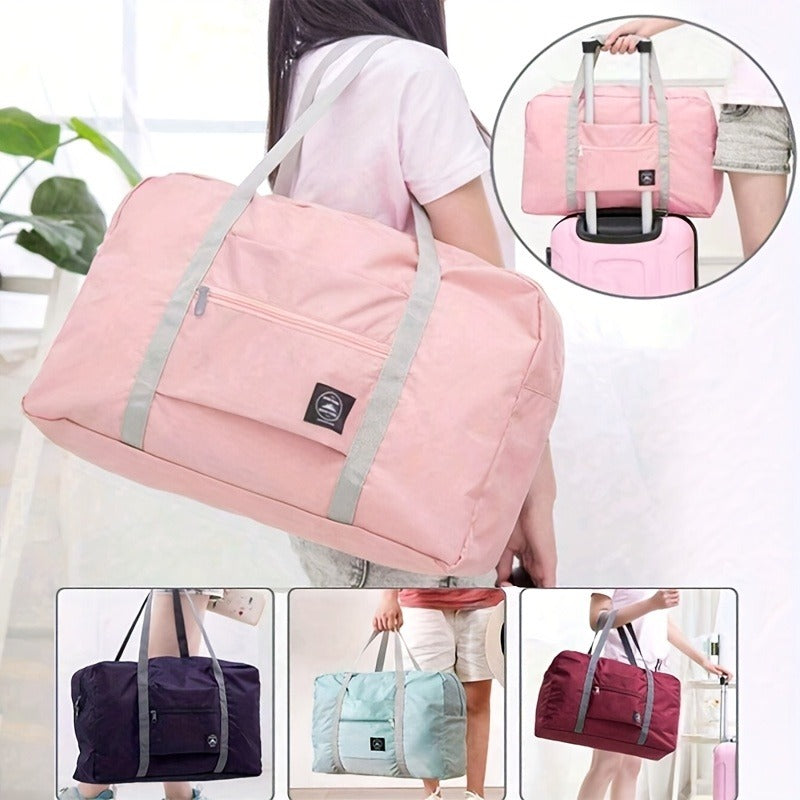 Expandable Fitness Bag, Foldable Large Capacity Travel Luggage, Sports Carry On, Weekend Luggage for Travel