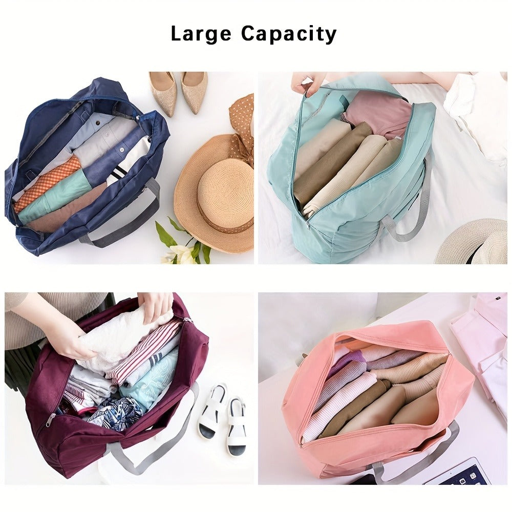 Expandable Fitness Bag, Foldable Large Capacity Travel Luggage, Sports Carry On, Weekend Luggage for Travel