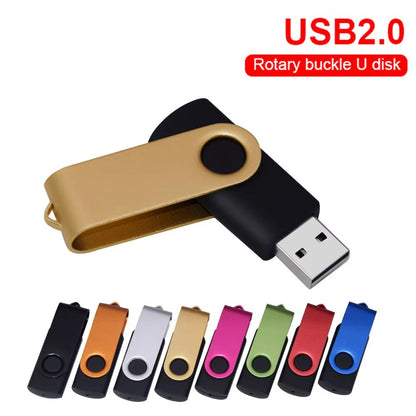 Rotatable USB 2.0 Flash Drive - High-Speed 8GB–128GB Waterproof Memory Stick
