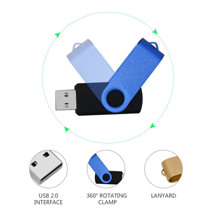 Rotatable USB 20 Flash Drive  HighSpeed 8GB128GB Waterproof Memory Stick 2