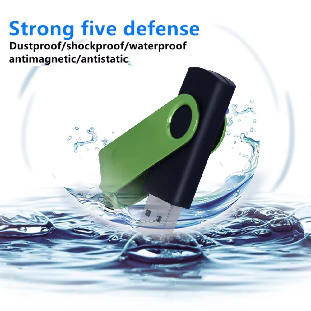 Rotatable USB 20 Flash Drive  HighSpeed 8GB128GB Waterproof Memory Stick 3