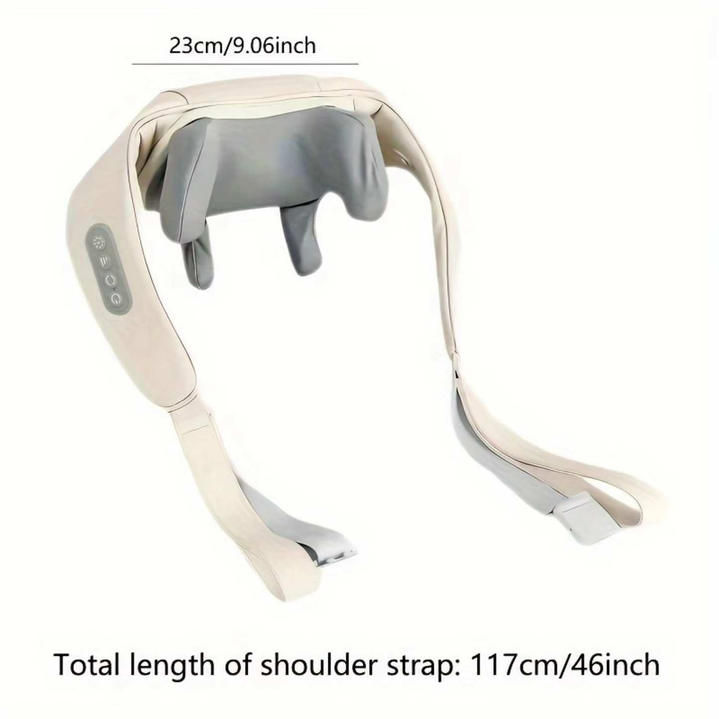 Wireless Shoulder And Back Kneading Massage, Beige Neck And Shoulder Massager, Shawl Trapezius Neck Cervical Masajeador