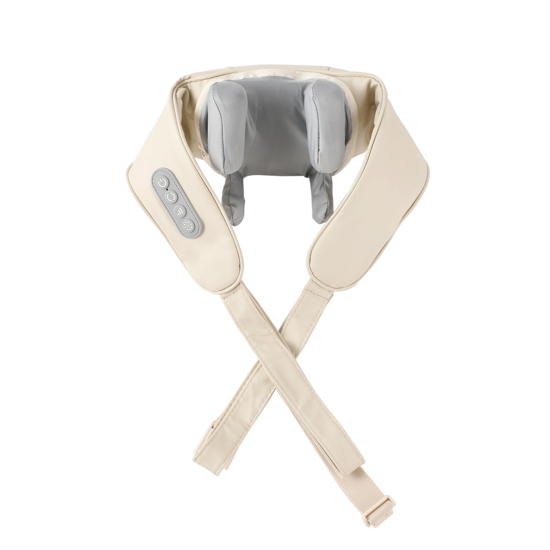 Wireless Shoulder And Back Kneading Massage, Beige Neck And Shoulder Massager, Shawl Trapezius Neck Cervical Masajeador