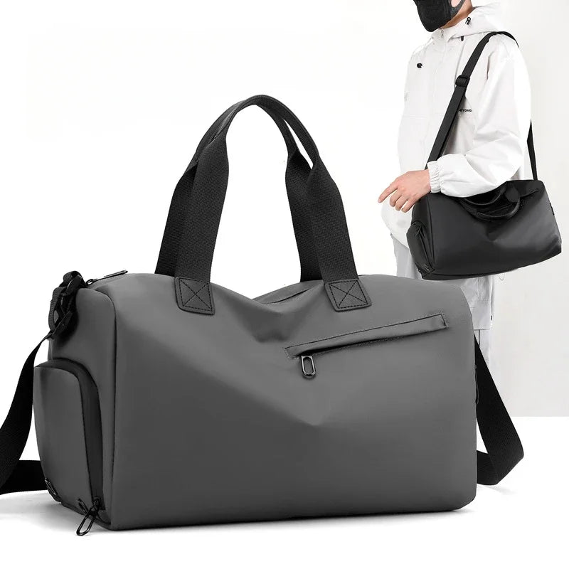 Oxford Travel Bags, Zipper, High Capacity, Solid, Fitness Bags, Waterproof, Thickened Fabric, Luggage, Sports Bags