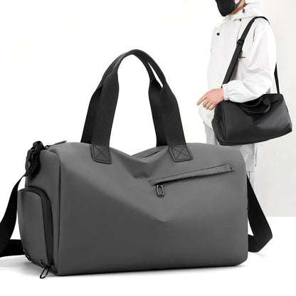 Oxford Travel Bags, Zipper, High Capacity, Solid, Fitness Bags, Waterproof, Thickened Fabric, Luggage, Sports Bags