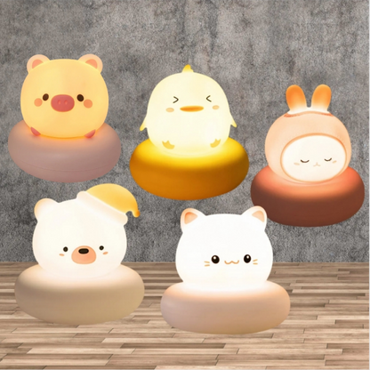 Touch Control Nightlight, Cute Animal Night Light for Kids, 3 Level Dimmable Nursery Sleeping Lamp, Breastfeeding Toddle