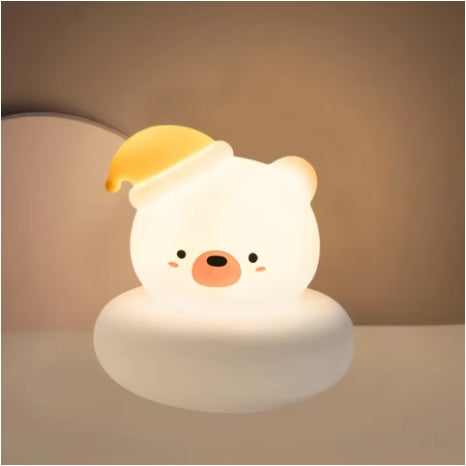 Touch Control Nightlight, Cute Animal Night Light for Kids, 3 Level Dimmable Nursery Sleeping Lamp, Breastfeeding Toddle