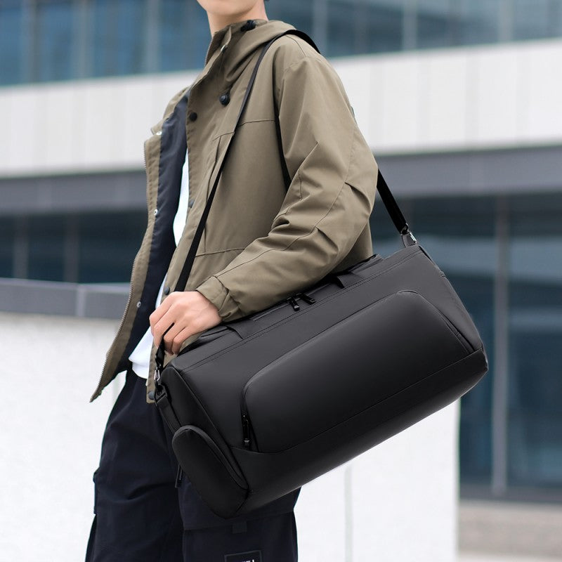 Large Capacity Handbag, Sports Gym Bag, Portable Travel Duffel Bag, Multi-compartment with Shoes Storage