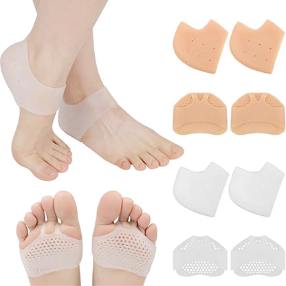 Metatarsal Pads, Silicone Heel Protectors, Gel Heel Pad for Foot Pain Relief, Plantar Fasciitis Cushion for Women, Men