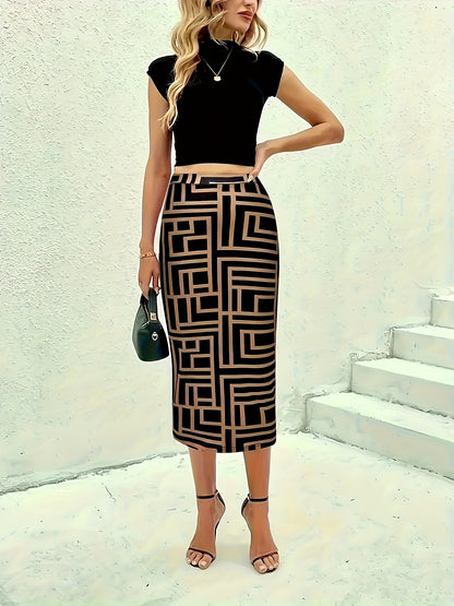 Plus Size Skirt, Women's Fashion, Spring Summer New, Wind Slit Design, Half Body Skirt, Temperament Style