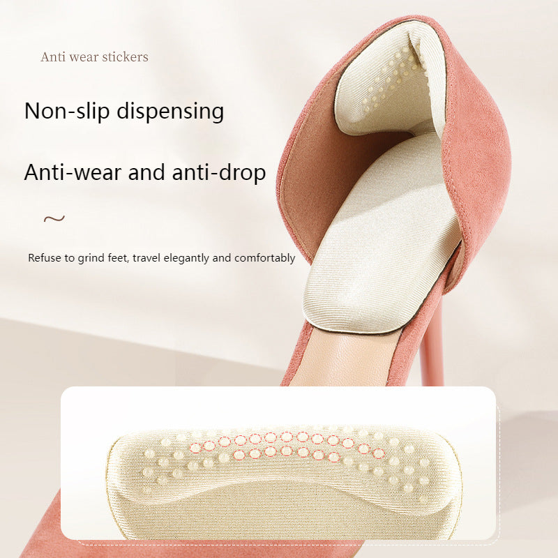 Heel Protector T Shape Sponge Shoe Cushion, High Heel Inserts, Heel Pads, Shoe Adjuster for Women, Comfortable Insoles