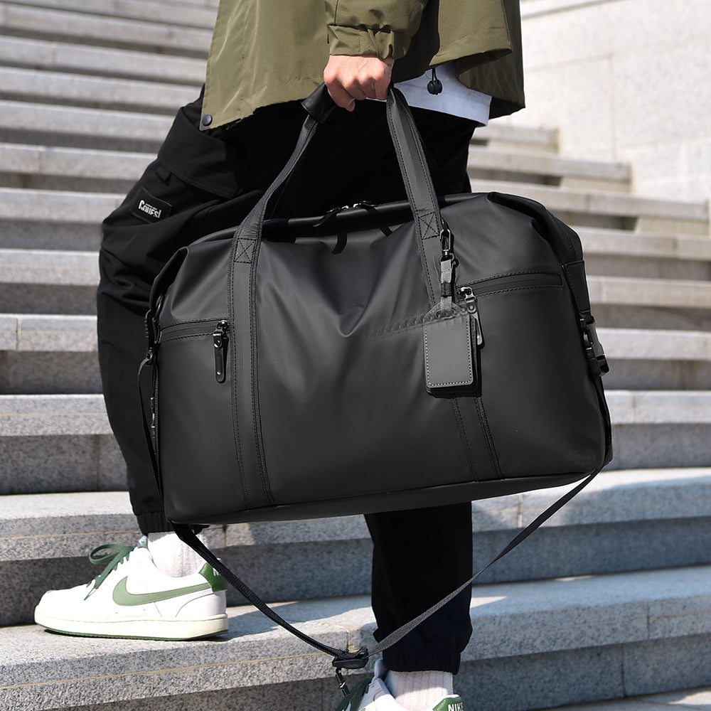 Duffel Bag For Gym Travel Sports Lovers Mens Gym Bag Black Adjustable Shoulder Strap Fitness Gear B 3