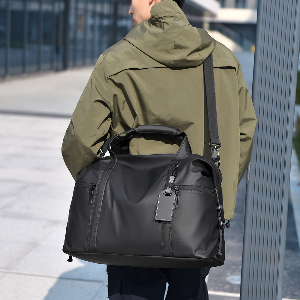 Duffel Bag For Gym Travel Sports Lovers Mens Gym Bag Black Adjustable Shoulder Strap Fitness Gear B 4