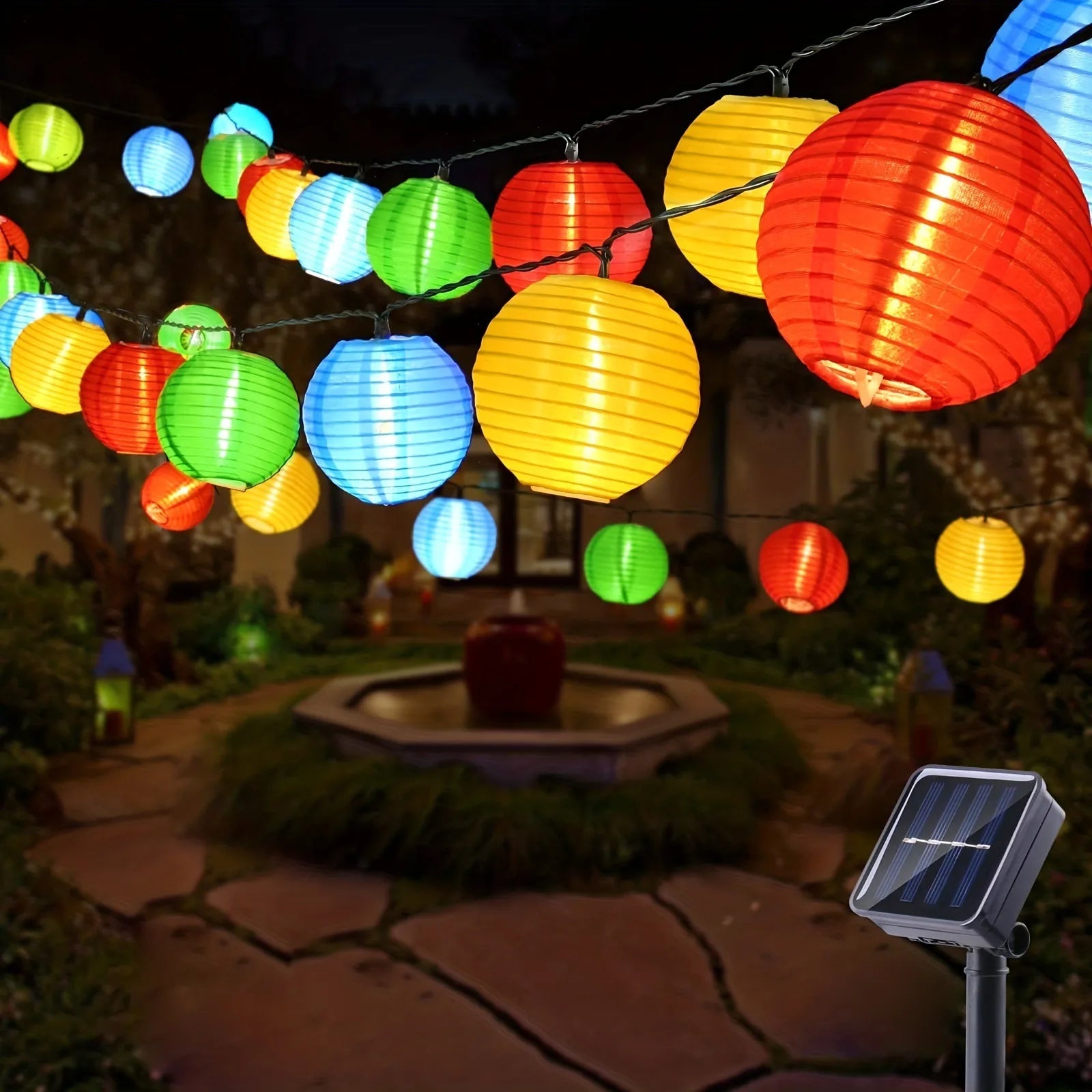 Solar Powered LED Fairy Lights, Waterproof Outdoor Lantern, for Garden, Patio, and Garland Decor