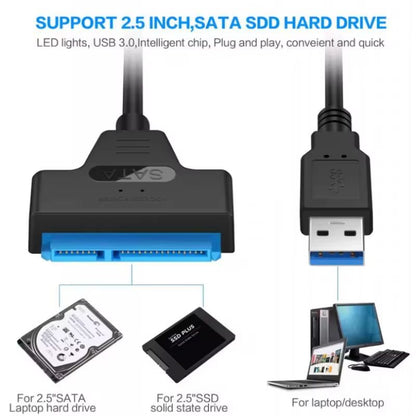 SATA To USB 3020 Type C Adapter Cable For External 25 Inch HDD SSD Hard Drive Converter 5