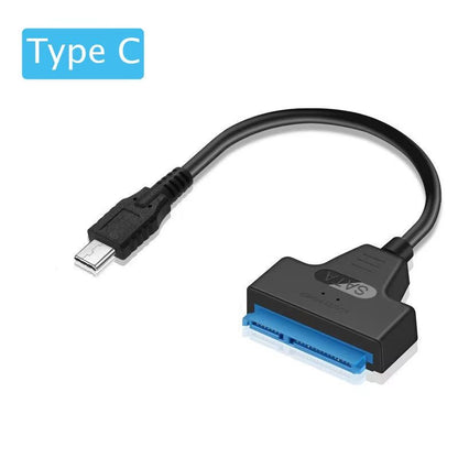 SATA To USB 3020 Type C Adapter Cable For External 25 Inch HDD SSD Hard Drive Converter 8