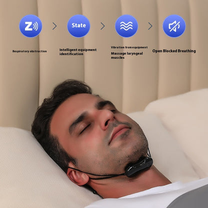 Snoring Solution Throat Massager, Smart Anti Snoring Device, Stop Snore Sleep Apnea Aid, Comfortable Sleep Device