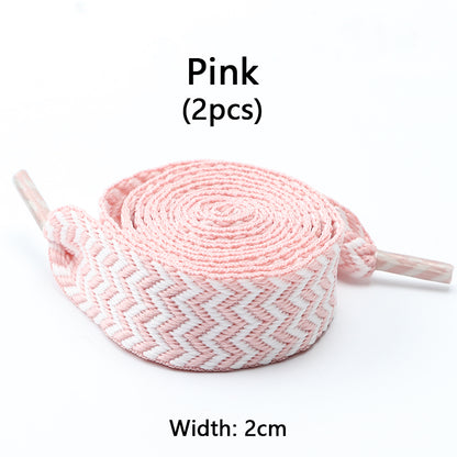 Luxury Wavy Bread Shoe Laces Flat Shoelaces For Sneakers Trend Rope Strings For Stylish Shoes 10