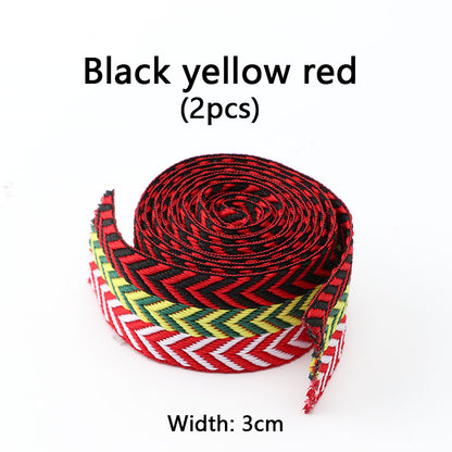 Luxury Wavy Bread Shoe Laces Flat Shoelaces For Sneakers Trend Rope Strings For Stylish Shoes 12