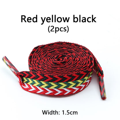 Luxury Wavy Bread Shoe Laces Flat Shoelaces For Sneakers Trend Rope Strings For Stylish Shoes 15