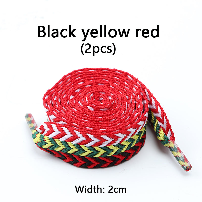 Luxury Wavy Bread Shoe Laces Flat Shoelaces For Sneakers Trend Rope Strings For Stylish Shoes 17