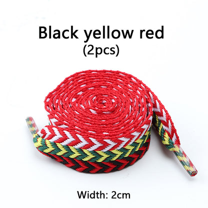 Luxury Wavy Bread Shoe Laces Flat Shoelaces For Sneakers Trend Rope Strings For Stylish Shoes 17