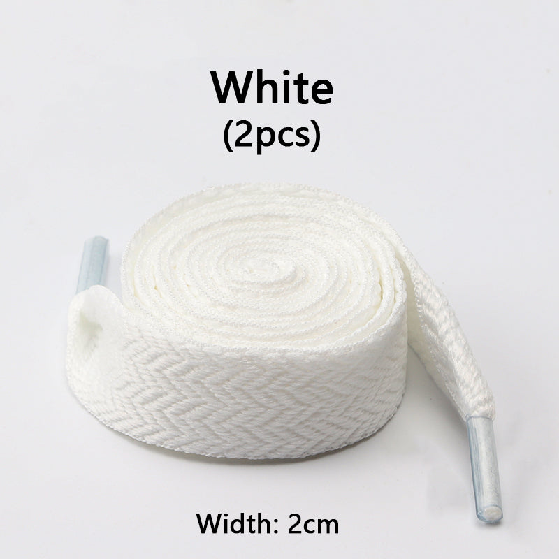 Luxury Wavy Bread Shoe Laces Flat Shoelaces For Sneakers Trend Rope Strings For Stylish Shoes 19