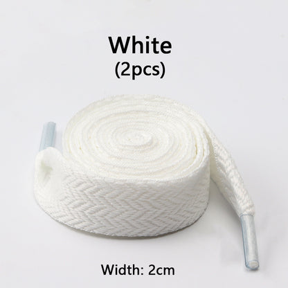 Luxury Wavy Bread Shoe Laces Flat Shoelaces For Sneakers Trend Rope Strings For Stylish Shoes 19