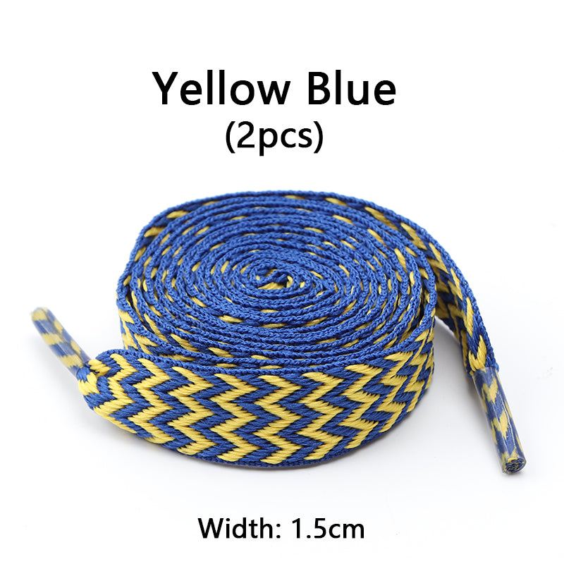 Luxury Wavy Bread Shoe Laces Flat Shoelaces For Sneakers Trend Rope Strings For Stylish Shoes 21