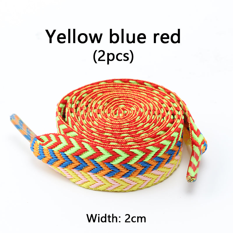 Luxury Wavy Bread Shoe Laces Flat Shoelaces For Sneakers Trend Rope Strings For Stylish Shoes 22