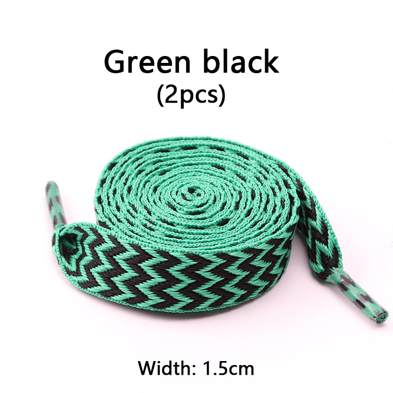 Luxury Wavy Bread Shoe Laces Flat Shoelaces For Sneakers Trend Rope Strings For Stylish Shoes 23