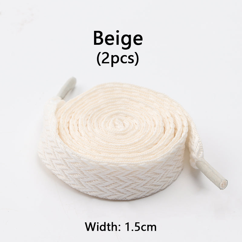 Luxury Wavy Bread Shoe Laces Flat Shoelaces For Sneakers Trend Rope Strings For Stylish Shoes 27