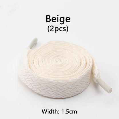 Luxury Wavy Bread Shoe Laces Flat Shoelaces For Sneakers Trend Rope Strings For Stylish Shoes 27