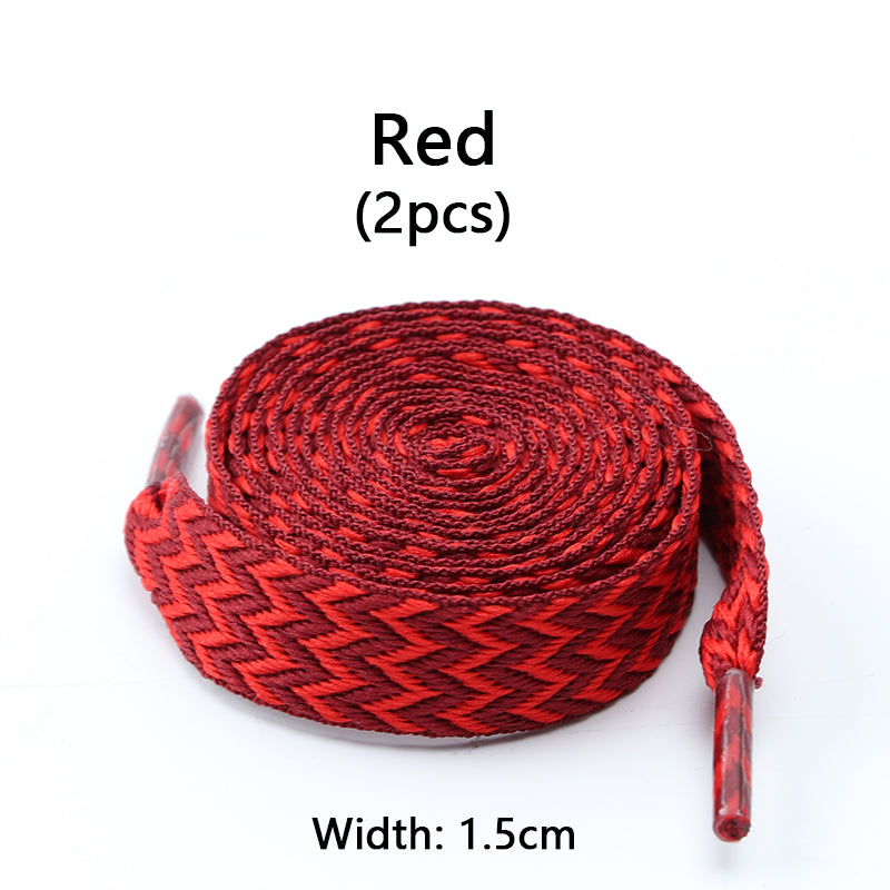 Luxury Wavy Bread Shoe Laces Flat Shoelaces For Sneakers Trend Rope Strings For Stylish Shoes 28