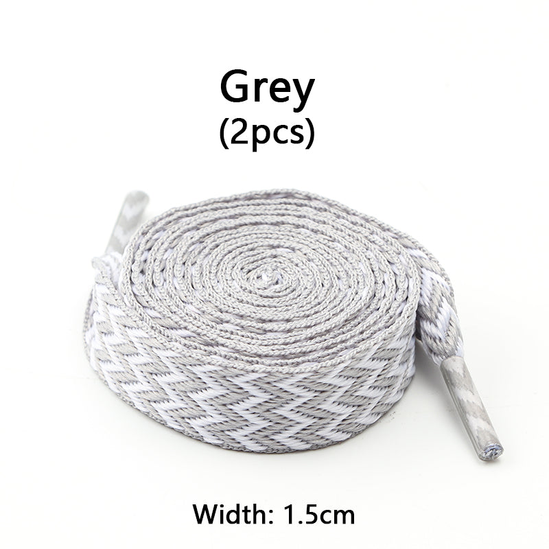 Luxury Wavy Bread Shoe Laces Flat Shoelaces For Sneakers Trend Rope Strings For Stylish Shoes 29