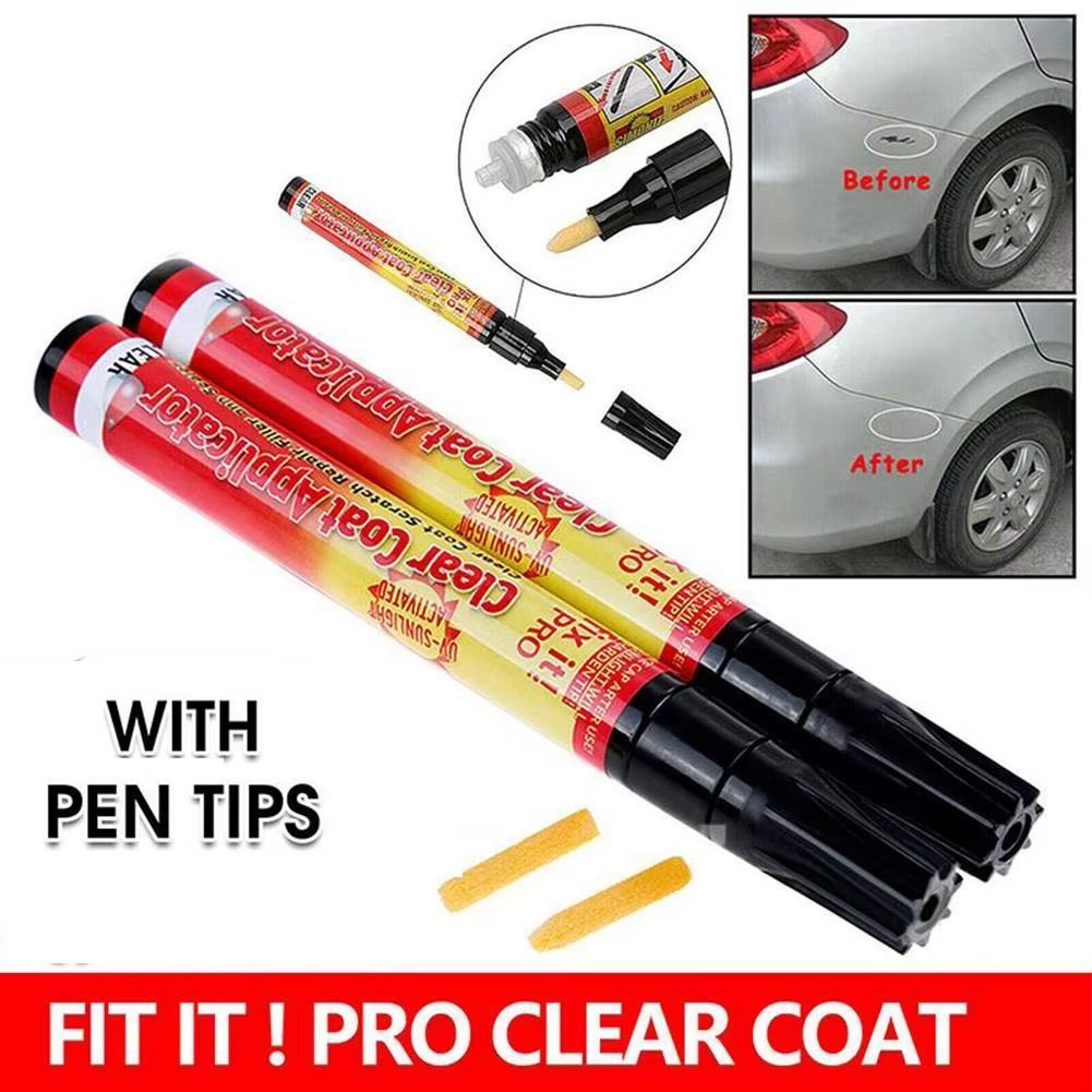 3pcs Car Scratch Repair Pen Portable Clear Coat Applicator For Auto Paint Restoration 3