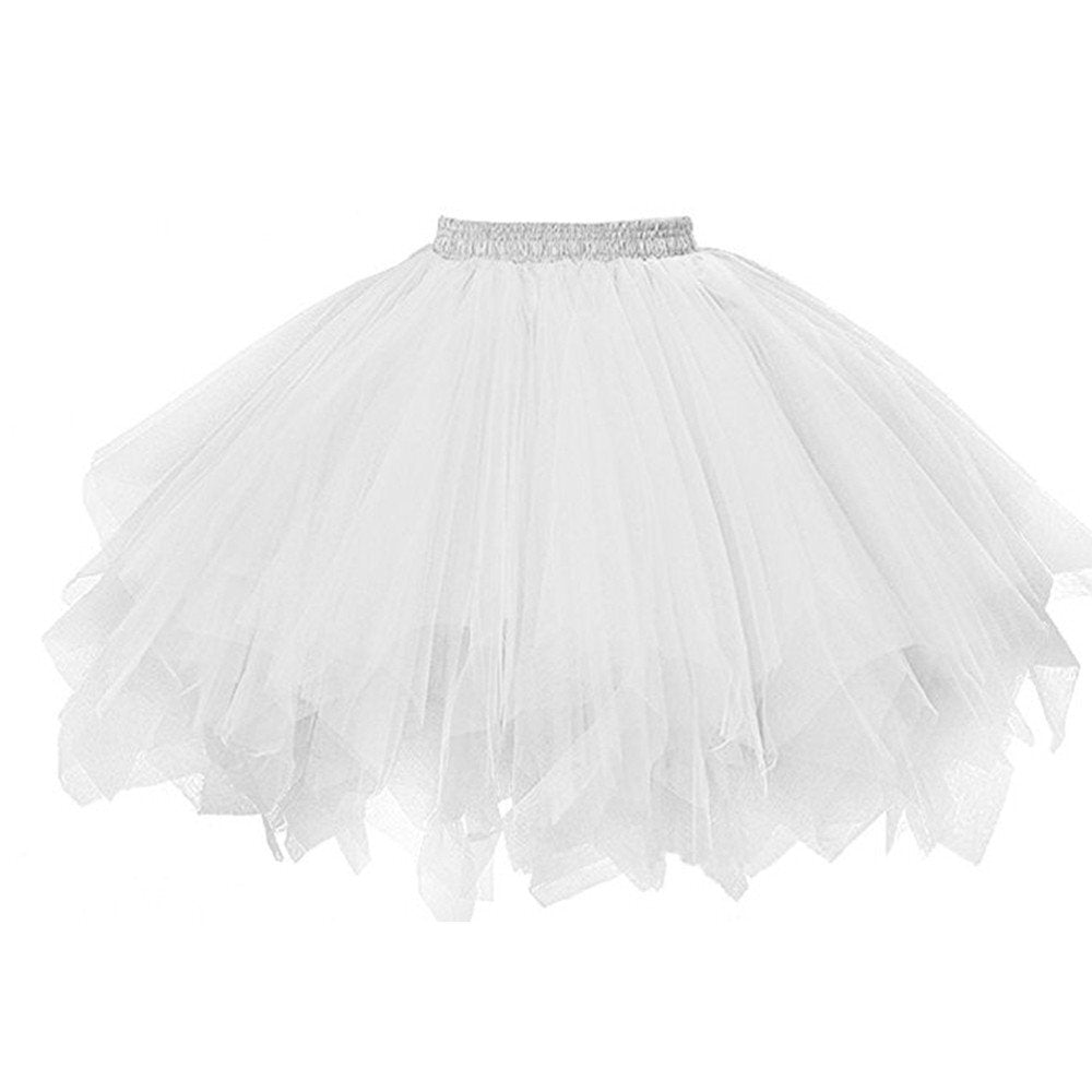 Women's Tutu Skirt, Rockabilly Petticoat, Elastic High Waist Ballet Underskirt, Dance Dress Costume, Party Skirt