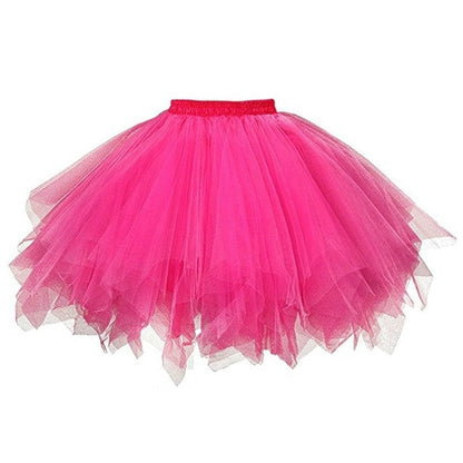 Women's Tutu Skirt, Rockabilly Petticoat, Elastic High Waist Ballet Underskirt, Dance Dress Costume, Party Skirt