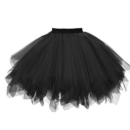 Women's Tutu Skirt, Rockabilly Petticoat, Elastic High Waist Ballet Underskirt, Dance Dress Costume, Party Skirt