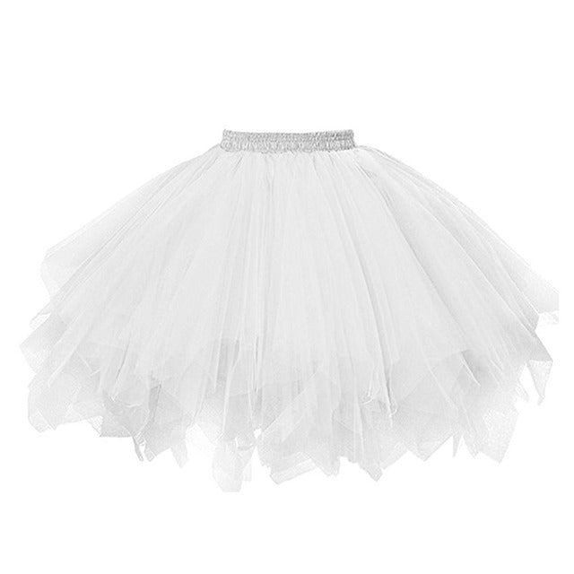 Women's Tutu Skirt, Rockabilly Petticoat, Elastic High Waist Ballet Underskirt, Dance Dress Costume, Party Skirt